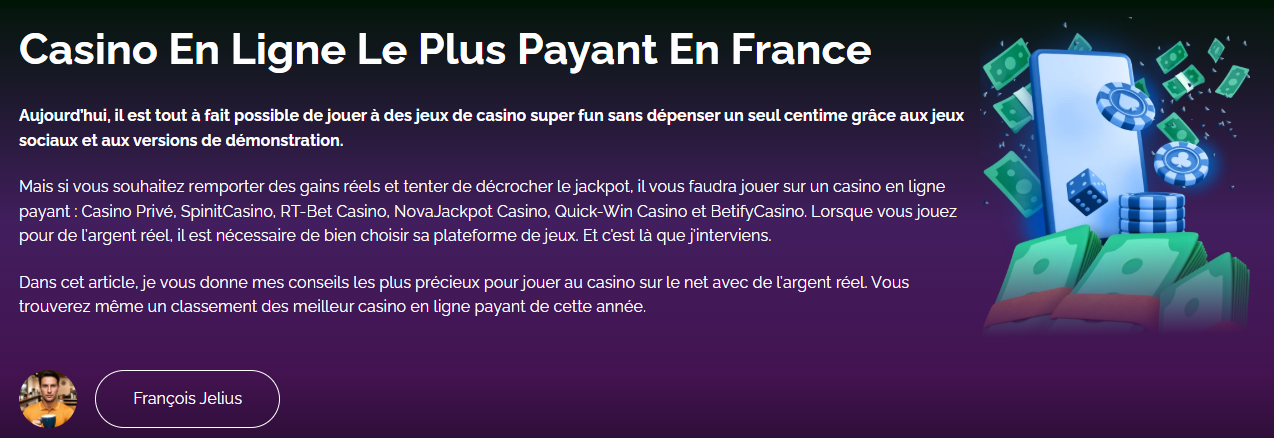 Illustration présentant les différents types de sites d’avis sur les casinos en ligne français et les raisons pour lesquelles https://casino.jeux.fm/ attire de nombreux joueurs fidèles.